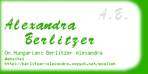 alexandra berlitzer business card